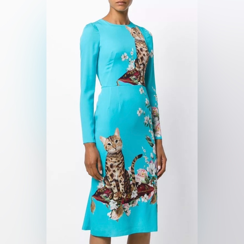 Dolce and Gabbana Cat dress NWT